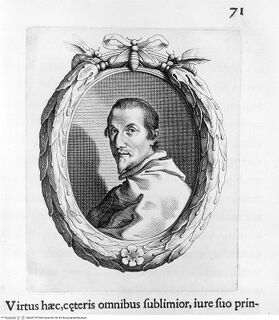 Aedes Barberinae ad Quirinalem. A Comite Hieronymo Tetio Perusino descriptae., p.71: Portrait of Cardinal Francesco Barberini