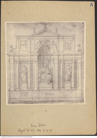 Vorderseite von British Museum [https://rightsstatements.org/page/CNE/1.0/] Studie zum Grabmal Papst Paul V. - , bh000500_recto. Foto.