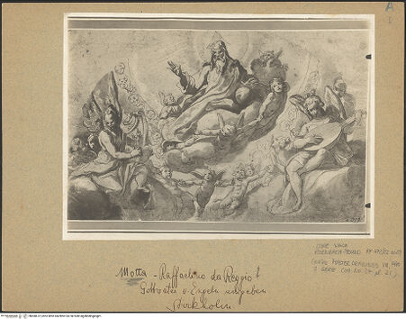 Vorderseite von Bibliotheca Hertziana [https://www.deutsche-digitale-bibliothek.de/content/lizenzen/rv-fz/] Gottavater mit Engelschar - , bh000672_recto. Foto.