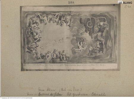 Vorderseite von unbekannt [http://creativecommons.org/publicdomain/mark/1.0/] Der Sturz des Phaeton; (aus: Francisci Albani et Dominci Zampieri... celeberrimas picturas opere albario expressas. In Aedibus Justinianeis in oppido Bassani ..., Florenz, 1754) - , bh001002. Foto.