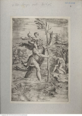 Vorderseite von  [http://creativecommons.org/publicdomain/mark/1.0/] Der heilige Christophorus - , bh001003. Foto.