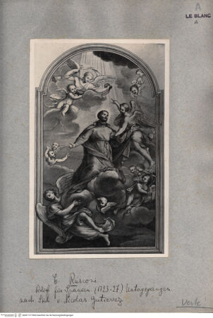 Vorderseite von  [http://creativecommons.org/publicdomain/mark/1.0/] Himmelfahrt des Beato Giovanni Francesco de Regis - , bh001137. Foto.