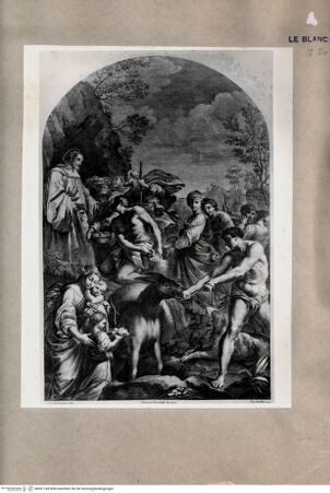 Vorderseite von unbekannt [http://creativecommons.org/publicdomain/mark/1.0/] Der Heilige Benedikt empfängt die Gaben von den Landleuten - , bh001144. Foto.