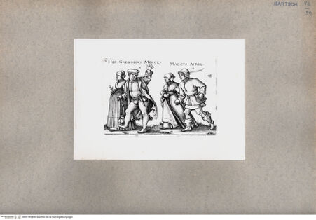 Vorderseite von  [http://creativecommons.org/publicdomain/mark/1.0/] zwei Bauernpaare (3 und 4) - , bh001190. Foto.