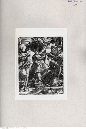 Vorderseite von  [http://creativecommons.org/publicdomain/mark/1.0/] Madonna und Heilige - , bh001195. Foto.