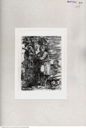 Vorderseite von  [http://creativecommons.org/publicdomain/mark/1.0/] Ein Hirte und ein Soldat - , bh001198. Foto.