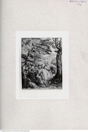 Vorderseite von  [http://creativecommons.org/publicdomain/mark/1.0/] Heilige Familie in Landschaft - , bh001291. Foto.