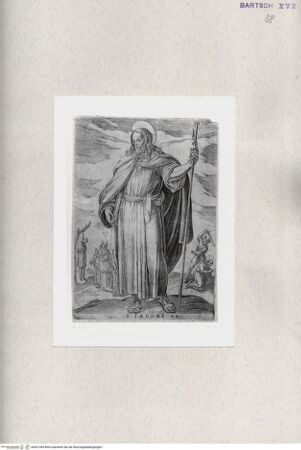 Vorderseite von  [http://creativecommons.org/publicdomain/mark/1.0/] Heiliger Jakob - , bh001309. Foto.