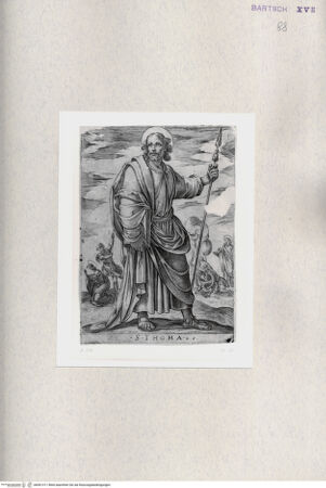 Vorderseite von  [http://creativecommons.org/publicdomain/mark/1.0/] Heiliger Thomas - , bh001311. Foto.