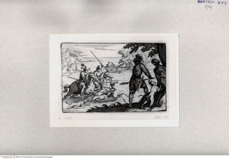 Vorderseite von  [http://creativecommons.org/publicdomain/mark/1.0/] Jagd - , bh001327. Foto.