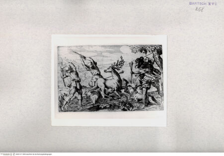 Vorderseite von  [http://creativecommons.org/publicdomain/mark/1.0/] Jagd - , bh001371. Foto.