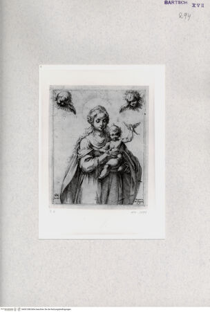 Vorderseite von  [http://creativecommons.org/publicdomain/mark/1.0/] Madonna mit Kind - , bh001388. Foto.