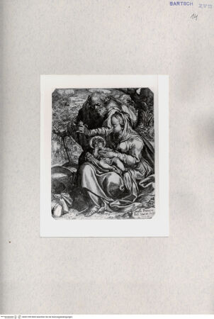 Vorderseite von  [http://creativecommons.org/publicdomain/mark/1.0/] Flucht nach Ägypten - , bh001399. Foto.