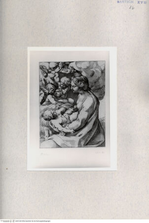 Vorderseite von  [http://creativecommons.org/publicdomain/mark/1.0/] Madonna mit Kind und Engeln - , bh001402. Foto.