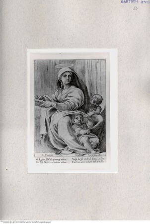 Vorderseite von  [http://creativecommons.org/publicdomain/mark/1.0/] Madonna mit Kind - , bh001404. Foto.
