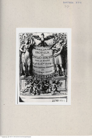 Vorderseite von  [http://creativecommons.org/publicdomain/mark/1.0/] Titelseite: Erotilla von Giulio Strozzi - , bh001411. Foto.
