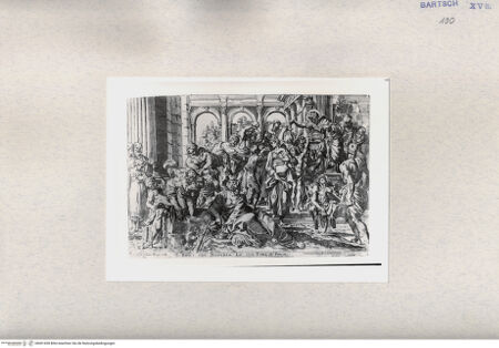 Vorderseite von  [http://creativecommons.org/publicdomain/mark/1.0/] Heiliger Rochus und Arme - , bh001428. Foto.