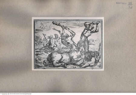 Vorderseite von  [http://creativecommons.org/publicdomain/mark/1.0/] Kentaur und Triton - , bh001453. Foto.