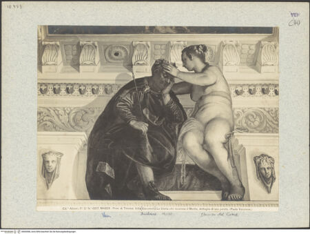 Vorderseite von Alinari [https://www.deutsche-digitale-bibliothek.de/content/lizenzen/rv-ez/] Allegorien und LandschaftsdarstellungenFortuna, Abundantia und Fede (oder Invidia) und Saturn (Zeit) und Historia und Das Schicksal (Zufall) bekrönt einen schlafenden Mann (Verdienst oder Macht) - Das Schicksal bekrönt einen schlafenden Mann (Verdienst), bh004586_recto. Foto.