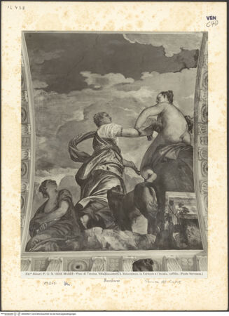 Vorderseite von Alinari [https://www.deutsche-digitale-bibliothek.de/content/lizenzen/rv-ez/] Allegorien und LandschaftsdarstellungenFortuna, Abundantia und Fede (oder Invidia) und Saturn (Zeit) und Historia und Das Schicksal (Zufall) bekrönt einen schlafenden Mann (Verdienst oder Macht) - Fortuna, Abundantia und Fede (Invidia), bh004587_recto. Foto.