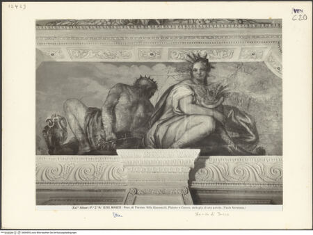 Vorderseite von Alinari [https://www.deutsche-digitale-bibliothek.de/content/lizenzen/rv-ez/] Mythologische Szenen, Landschaften, Scheinarchitekturen und SkulpturenPluto und Ceres oder die Reichtümer von Meer und Land - Gesamtansicht, bh004595_recto. Foto.