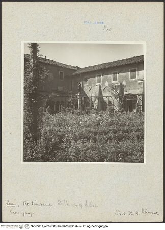 Vorderseite von Bibliotheca Hertziana [https://www.deutsche-digitale-bibliothek.de/content/lizenzen/rv-fz/] Abbazia delle Tre FontaneSanti Vincenzo ed Anastasio - , bh005811_recto. Foto: Schwarz, Heinrich Mathias.