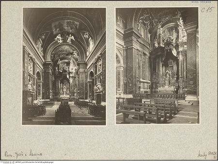 Vorderseite von Foto Marburg [https://www.deutsche-digitale-bibliothek.de/content/lizenzen/rv-ez/] Santi Nomi di Gesù e Maria - Blick zum Chor, bh005831_recto. Foto.