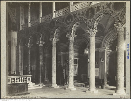 Vorderseite von ICCD [https://www.deutsche-digitale-bibliothek.de/content/lizenzen/rv-ez/] Sant'Agnese fuori le MuraInnenraumMittelschiff - Hauptschiff gegen rechte Langhauswand, bh005868_recto. Foto.