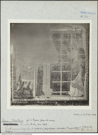 Vorderseite von Musei Vaticani, Archivio Fotografico [https://www.deutsche-digitale-bibliothek.de/content/lizenzen/rv-ez/] Szenen aus dem Leben der heiligen Katharina von Alexandrien - Inv. 467: Katharina bekehrt die Kaiserin, bh005871_recto. Foto.