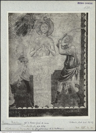 Vorderseite von Musei Vaticani, Archivio Fotografico [https://www.deutsche-digitale-bibliothek.de/content/lizenzen/rv-ez/] Szenen aus dem Leben der heiligen Katharina von Alexandrien - Inv. 476: Die Geißelung der heiligen Katharina, bh005872_recto. Foto.