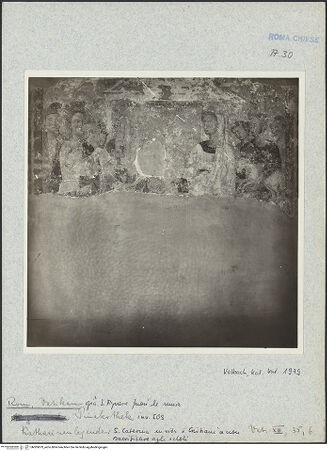 Vorderseite von Musei Vaticani, Archivio Fotografico [https://www.deutsche-digitale-bibliothek.de/content/lizenzen/rv-ez/] Szenen aus dem Leben der heiligen Katharina von Alexandrien - Inv. 509: Katharina ruft die Christen dazu auf, nicht den Götzen zu opfern, bh005879_recto. Foto.
