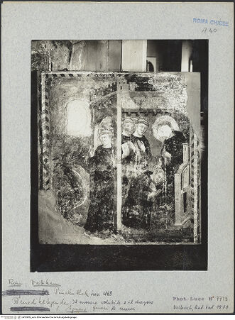 Vorderseite von Musei Vaticani, Archivio Fotografico [https://www.deutsche-digitale-bibliothek.de/content/lizenzen/rv-ez/] Szenen aus dem Leben des heiligen Benedikt - Inv. 469: Der zweifelnde Mönch und der Drache, bh005886_recto. Foto.