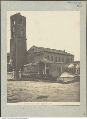 Vorderseite von unbekannt [https://www.deutsche-digitale-bibliothek.de/content/lizenzen/rv-fz/] Sant'Agnese fuori le Mura - Apsis, bh005902_recto. Foto.