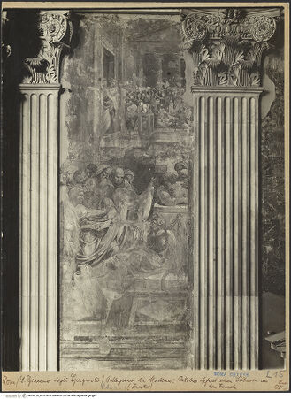 Vorderseite von ICCD [https://www.deutsche-digitale-bibliothek.de/content/lizenzen/rv-ez/] KapellenausmalungDer heilige Jakobus befreit Philetus - , bh006226_recto. Foto.