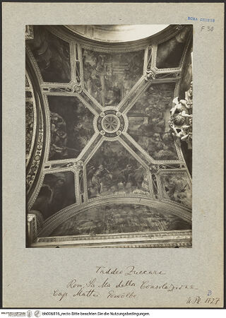 Vorderseite von Bibliotheca Hertziana [https://www.deutsche-digitale-bibliothek.de/content/lizenzen/rv-fz/] Szenen aus der Passion Christi - Ansicht des Deckenfreskos, bh006816_recto. Foto.