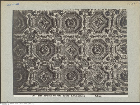 Vorderseite von Alinari [https://www.deutsche-digitale-bibliothek.de/content/lizenzen/rv-ez/] Gewölbedekoration - Gewölbedekoration, Ausschnitt, bh006940_recto. Foto: Anderson, Domenico.