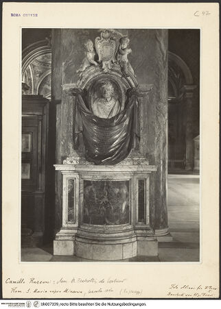 Vorderseite von Alinari [https://www.deutsche-digitale-bibliothek.de/content/lizenzen/rv-ez/] Grabmal des Raffaello Fabretti - , bh007339_recto. Foto.