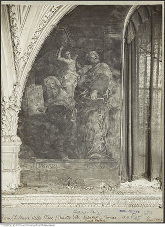 Vorderseite von ICCD (Luce) [https://www.deutsche-digitale-bibliothek.de/content/lizenzen/rv-ez/] Propheten und EngelDie Propheten Habakuk (links) und Jonas (rechts) - Lünette, linke Hälfte, bh007514_recto. Foto.