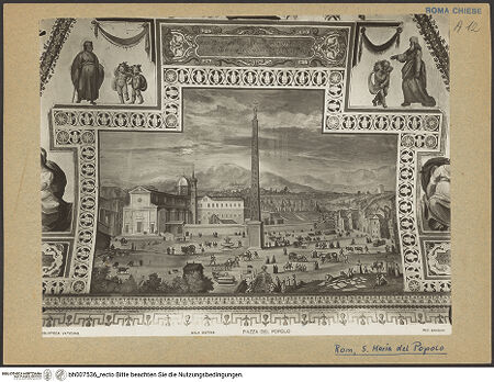Vorderseite von unbekannt [https://www.deutsche-digitale-bibliothek.de/content/lizenzen/rv-ez/] Die Taten Sixtus' V.Piazza del Popolo - Gesamtansicht, bh007536_recto. Foto: Sansaini.