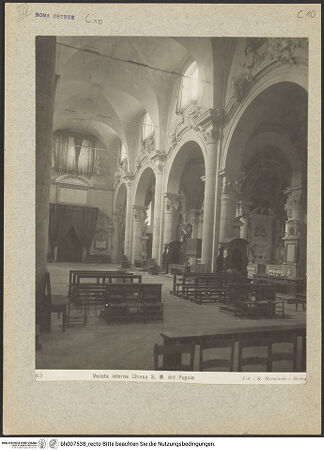 Vorderseite von unbekannt [https://www.deutsche-digitale-bibliothek.de/content/lizenzen/rv-fz/] Santa Maria del Popolo - Blick zur Fassadeninnenseite, bh007538_recto. Foto: Moscioni, Romualdo.