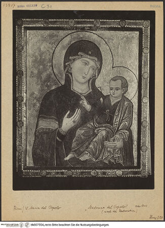 Vorderseite von ICCD [https://www.deutsche-digitale-bibliothek.de/content/lizenzen/rv-ez/] Madonna del Popolo (Madonna di San Luca) - , bh007554_recto. Foto.