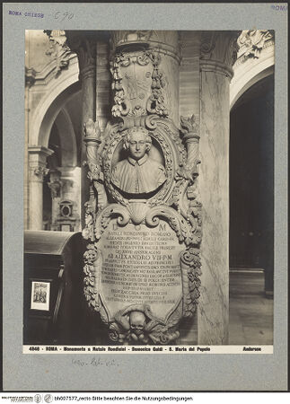 Vorderseite von Alinari [https://www.deutsche-digitale-bibliothek.de/content/lizenzen/rv-ez/] Grabmal des Natale Rondinini - Gesamtansicht, bh007577_recto. Foto.