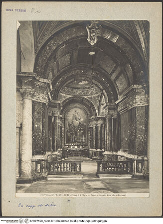 Vorderseite von Alinari [https://www.deutsche-digitale-bibliothek.de/content/lizenzen/rv-ez/] Santa Maria del PopoloCappella Cybo - Blick in die Kapelle, bh007590_recto. Foto.
