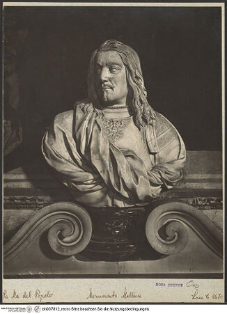 Vorderseite von ICCD [https://www.deutsche-digitale-bibliothek.de/content/lizenzen/rv-ez/] Grabmal des Mario Mellini (gest. 1673) - Büste, bh007612_recto. Foto.