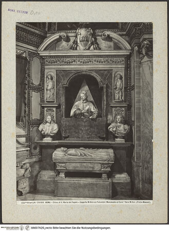 Vorderseite von Alinari [https://www.deutsche-digitale-bibliothek.de/content/lizenzen/rv-ez/] Grabmal des Kardinals Savo Mellini (gest. 1699) - Gesamtansicht, bh007620_recto. Foto.