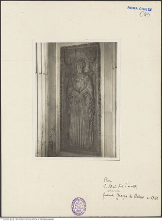 Vorderseite von  [https://www.deutsche-digitale-bibliothek.de/content/lizenzen/rv-fz/] Grabplatte für Jacobus de Obizis - Grabplatte, bh007653_recto. Foto.