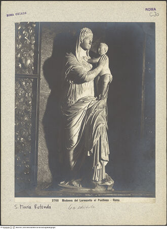 Vorderseite von Musei Vaticani? [https://www.deutsche-digitale-bibliothek.de/content/lizenzen/rv-ez/] Grab RaffaelsMadonna del Sasso - , bh007691_recto. Foto: Moscioni, Romualdo?.