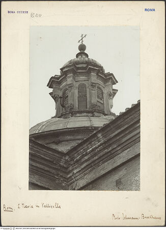 Vorderseite von unbekannt [https://www.deutsche-digitale-bibliothek.de/content/lizenzen/rv-fz/] Santa Maria in VallicellaRückfassade & Seitenfassaden - Laterne der Hauptkuppel, bh007847_recto. Foto: Lehmann-Brockhaus, Otto.
