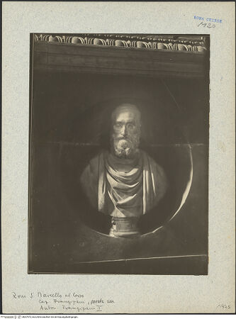 Vorderseite von Bibliotheca Hertziana [https://www.deutsche-digitale-bibliothek.de/content/lizenzen/rv-fz/] Büste des Antonio Frangipane (gestorben 1546) - , bh007873_recto. Foto.