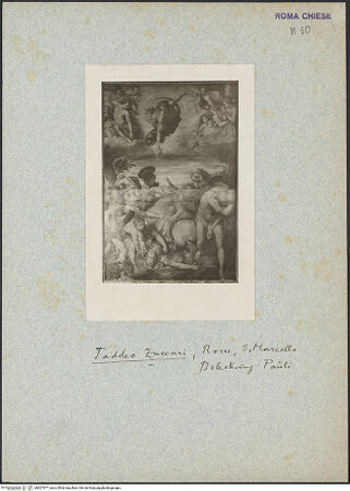 Vorderseite von unbekannt [https://www.deutsche-digitale-bibliothek.de/content/lizenzen/rv-fz/] Die Bekehrung des Saulus zum Paulus - , bh007877_recto. Foto.